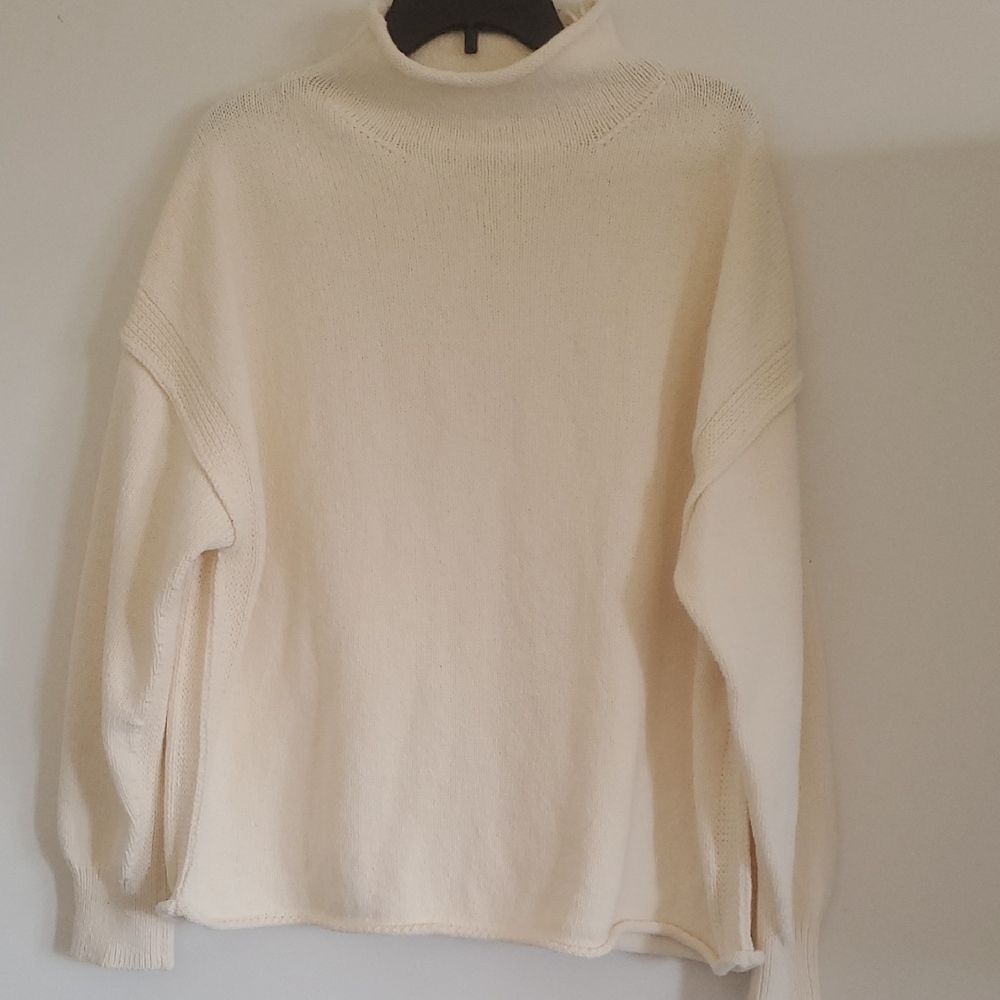 NWOT WE THE FREE TORRES ROLL NECK SWEATER IN SUGAR SWIZZIE - Picture 4 of 11